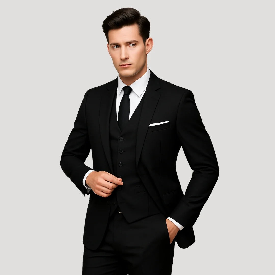 Herr tredelad kostym set – elegant klassisk bröllopskostym