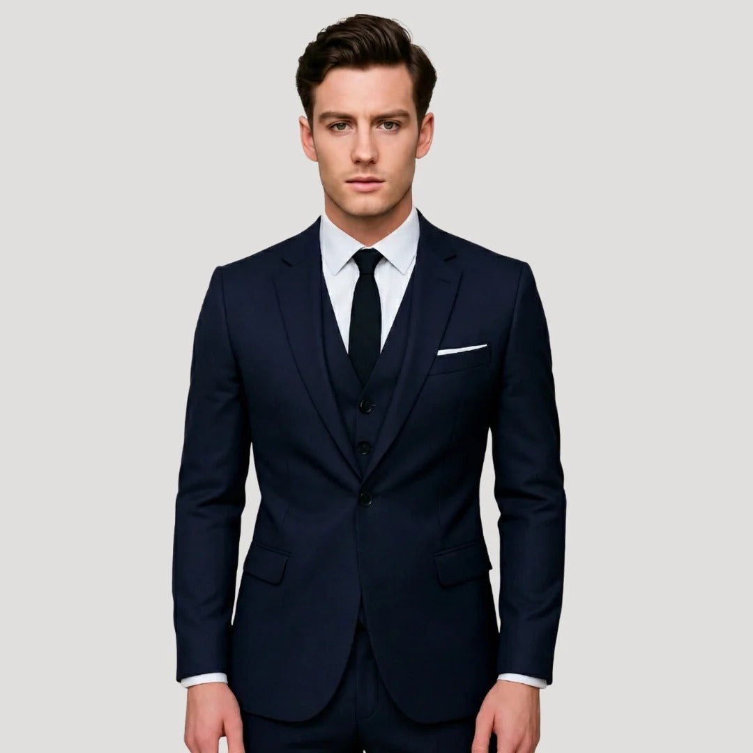 Herr tredelad kostym set – elegant klassisk bröllopskostym