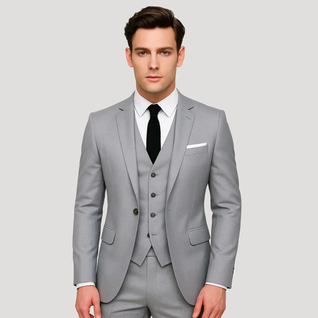 Herr tredelad kostym set – elegant klassisk bröllopskostym