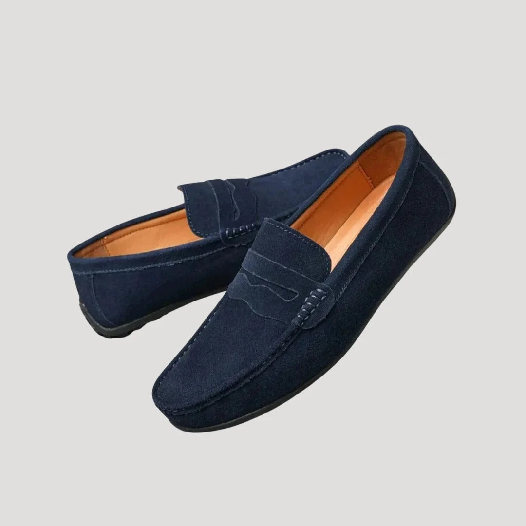Herr loafers i mocka slip on
