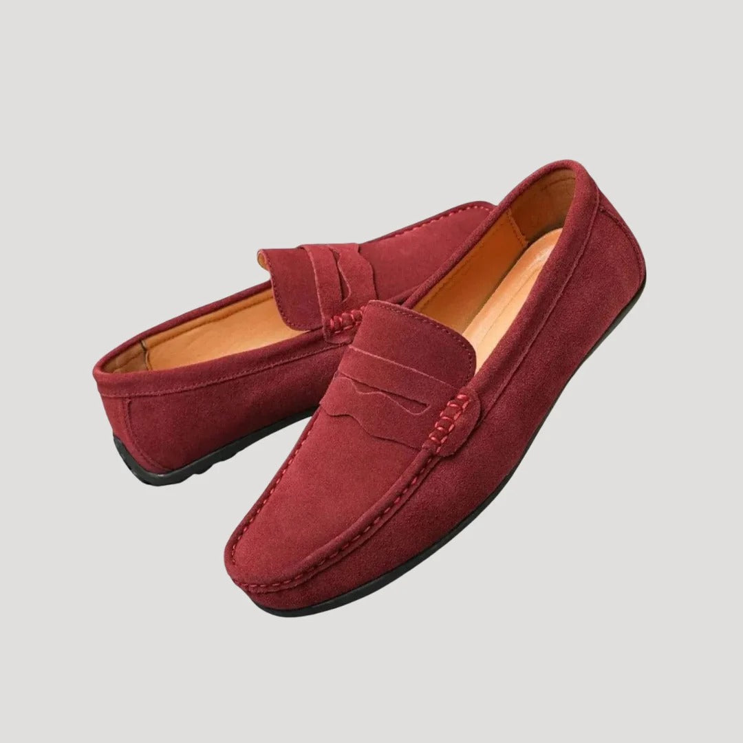 Herr loafers i mocka slip on