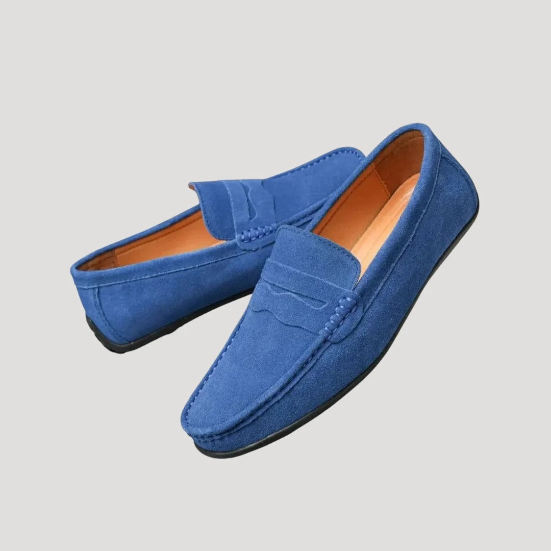 Herr loafers i mocka slip on