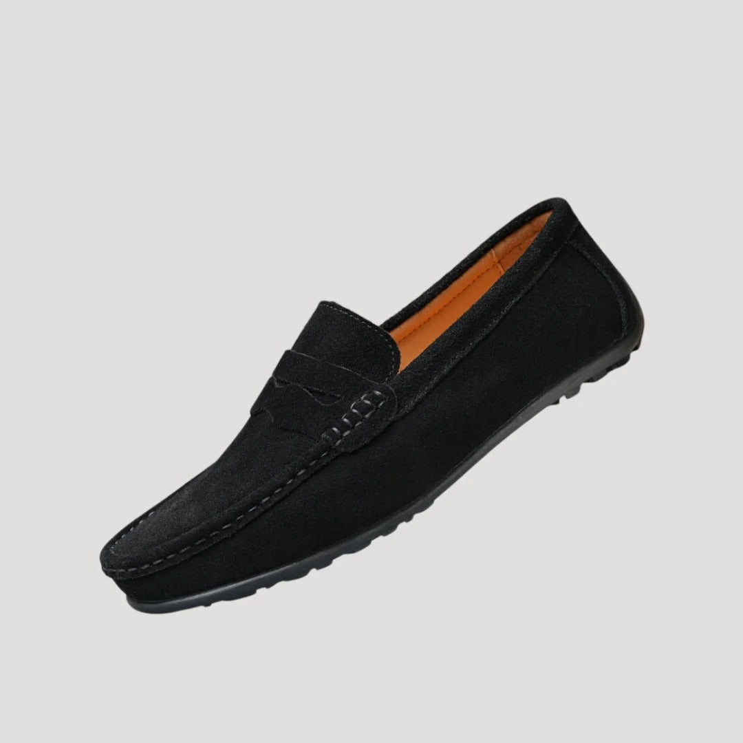 Herr loafers i mocka slip on