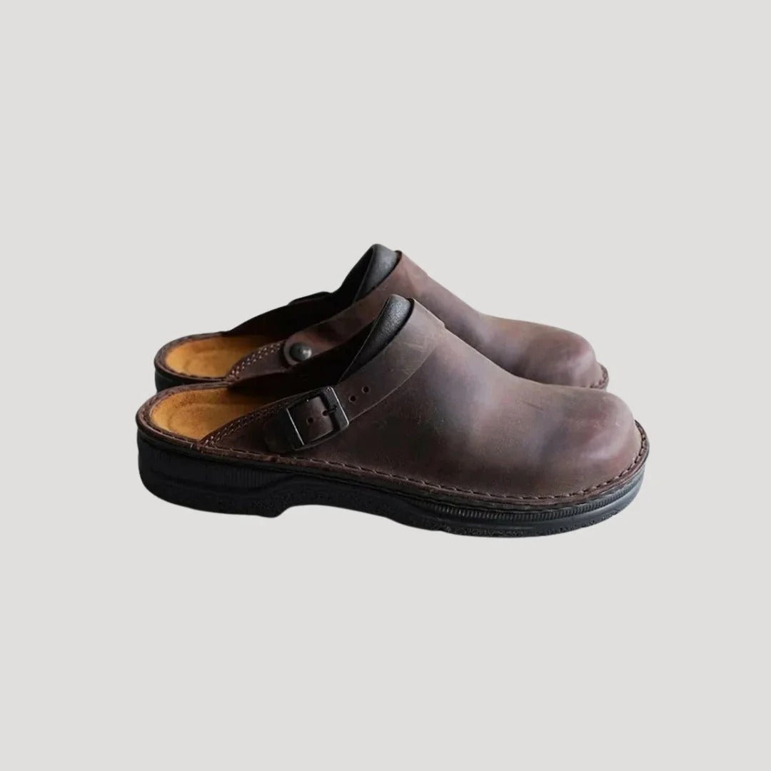 Herr slip-on loafers i konstläder med dämpad sula