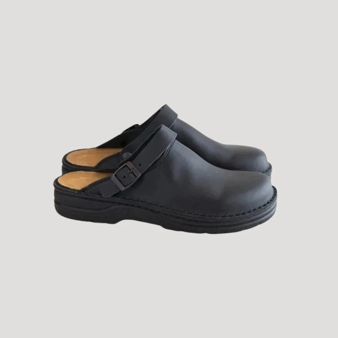 Herr slip-on loafers i konstläder med dämpad sula