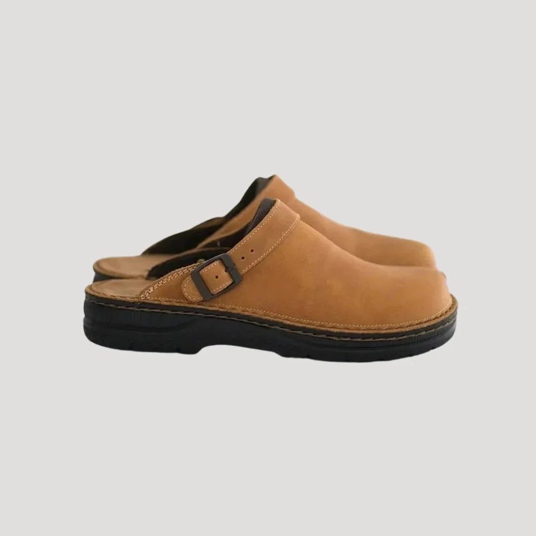 Herr slip-on loafers i konstläder med dämpad sula