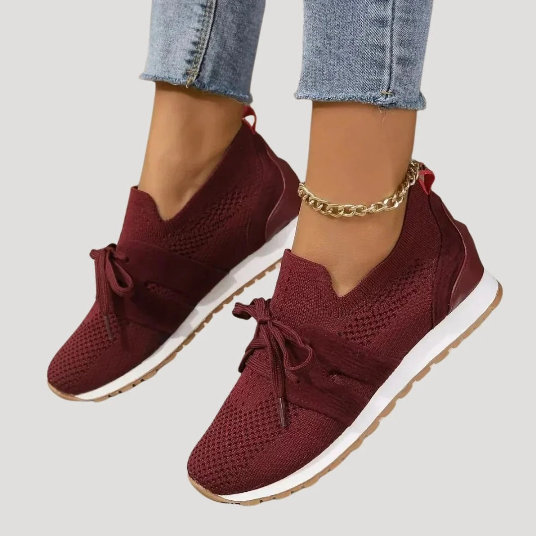 Dam slip on sneakers i tyg lätta och bekväma