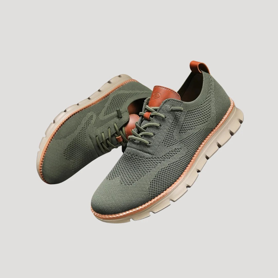 Herr sneakers med stickad ovandel och flexibel sula