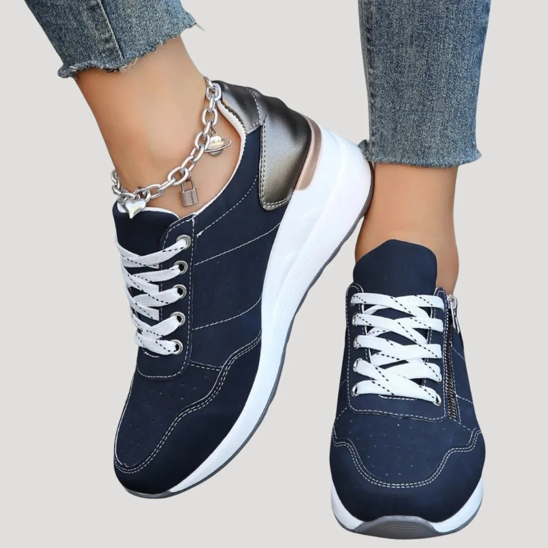 Dam sneakers låg modell med snörning