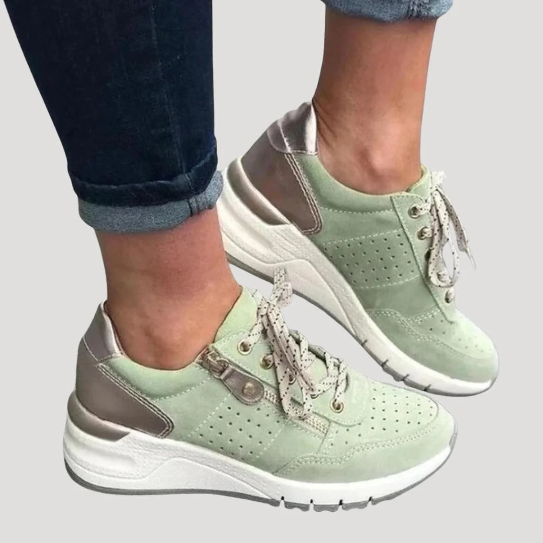 Dam sneakers låg modell med snörning
