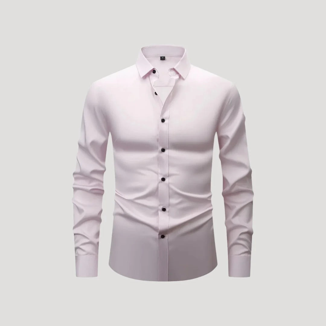 Herr slim fit skjorta lång ärm i stretch