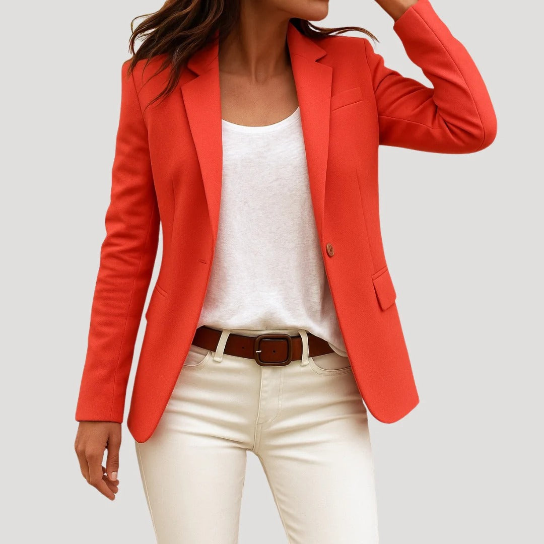 Dam figursydd kavaj blazer i klassisk stil