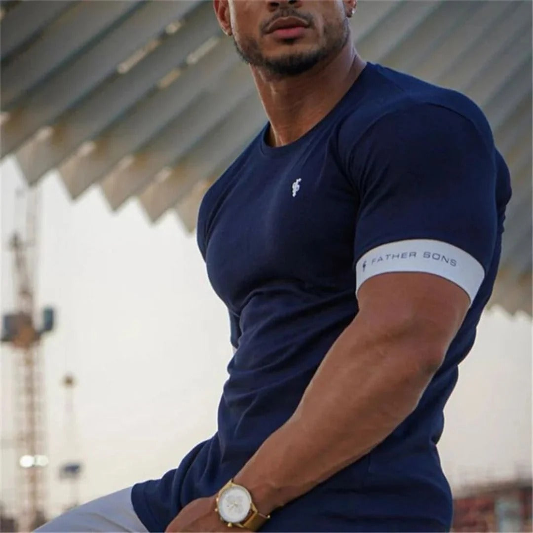 Herr slim fit kortärmad t-shirt