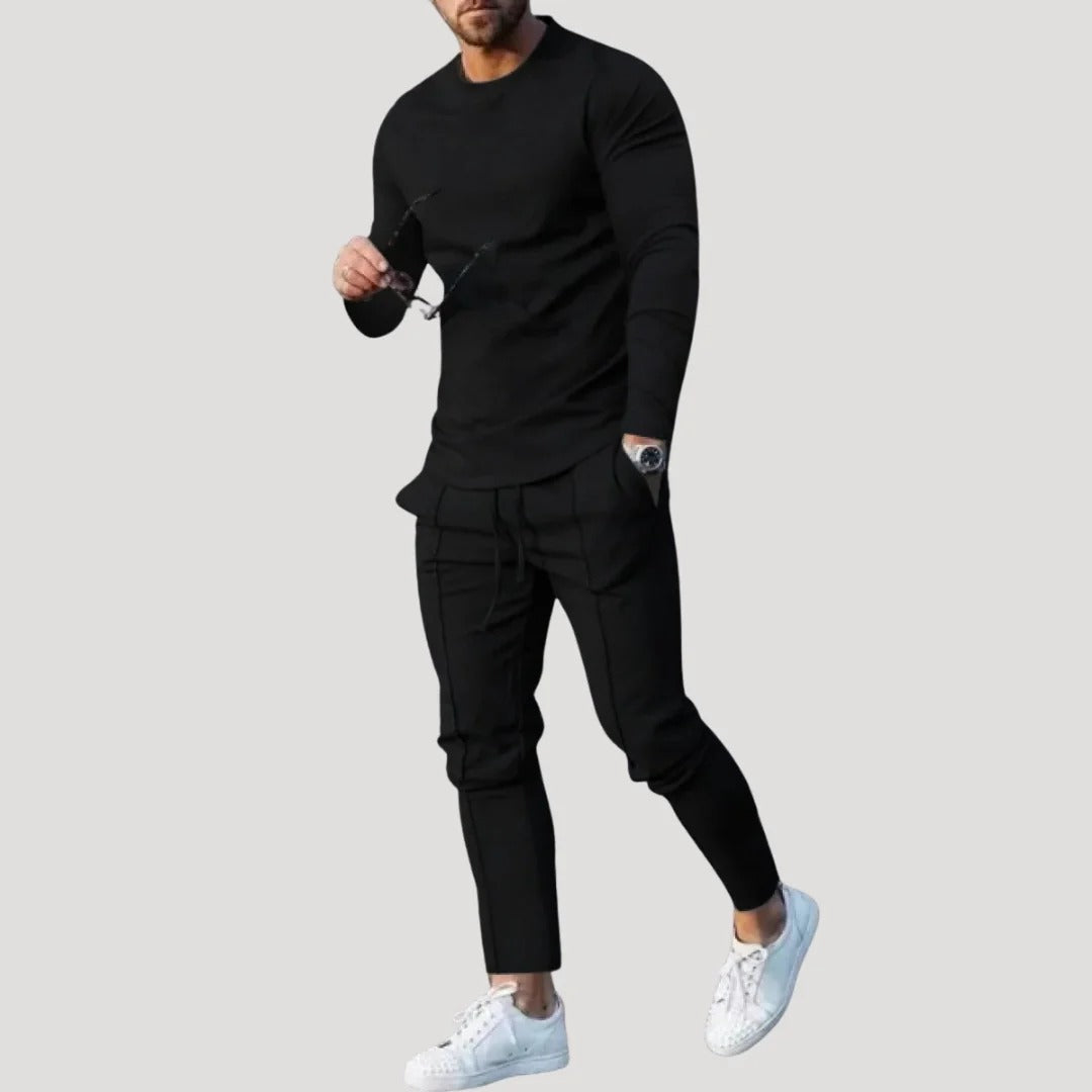 Herr mysdress med tröja och byxor slim fit