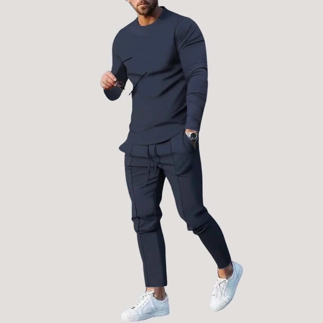 Herr mysdress med tröja och byxor slim fit