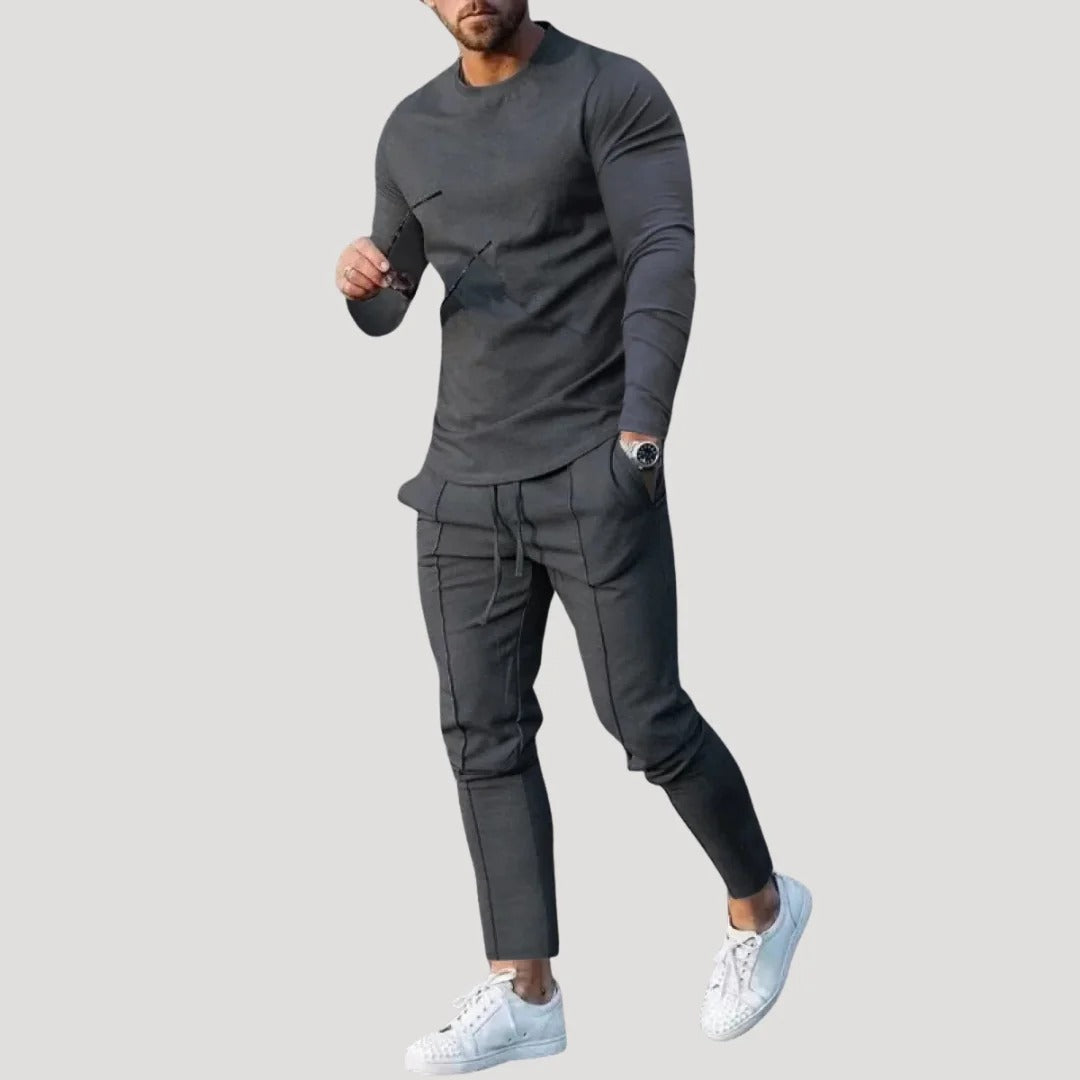 Herr mysdress med tröja och byxor slim fit
