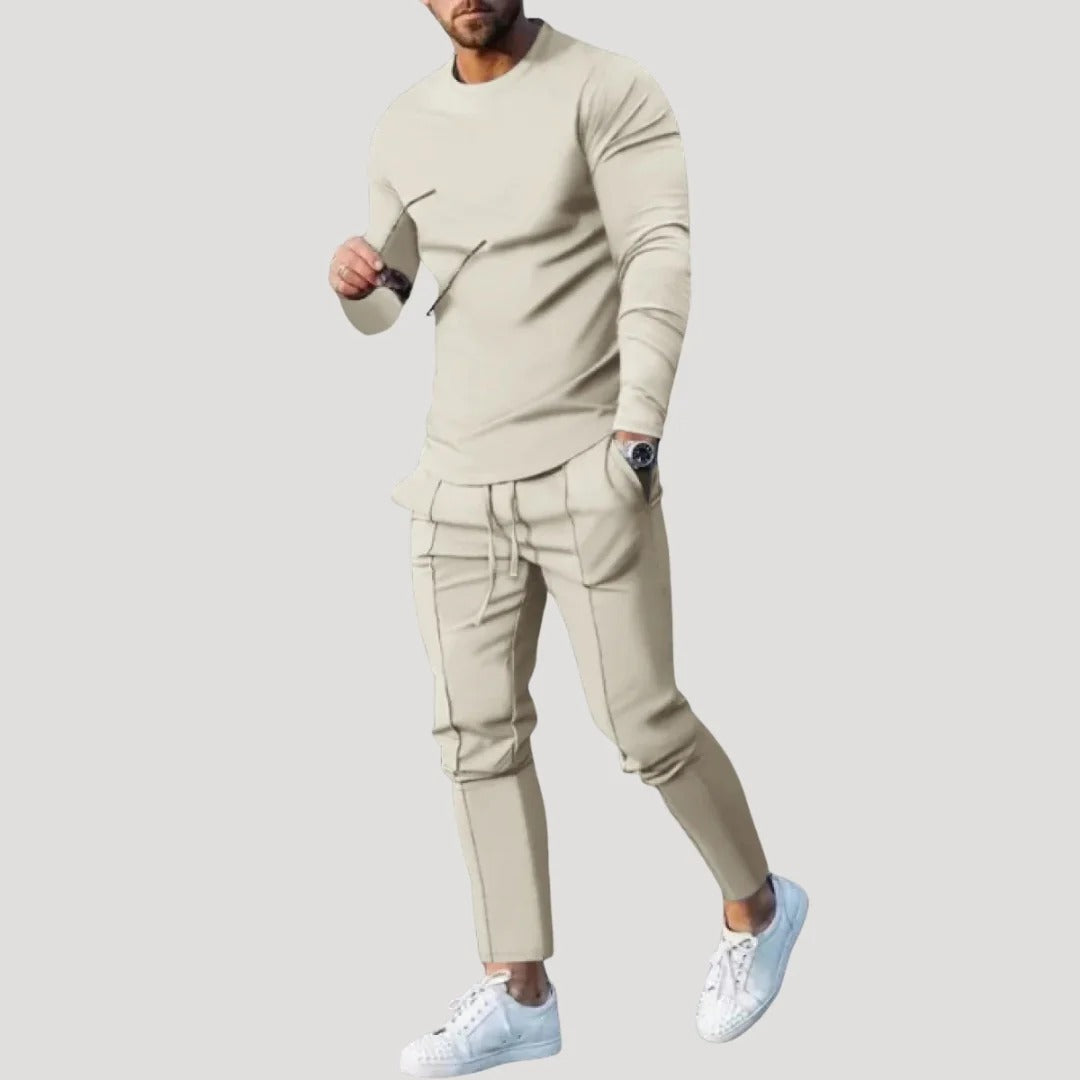 Herr mysdress med tröja och byxor slim fit