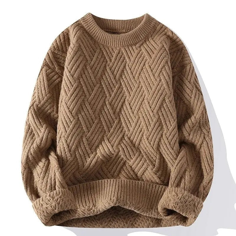 Herr mjuk bomullströja vintage casual