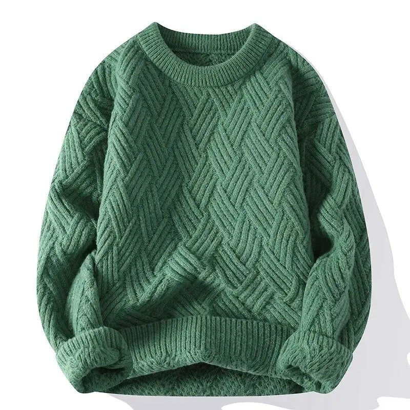 Herr mjuk bomullströja vintage casual