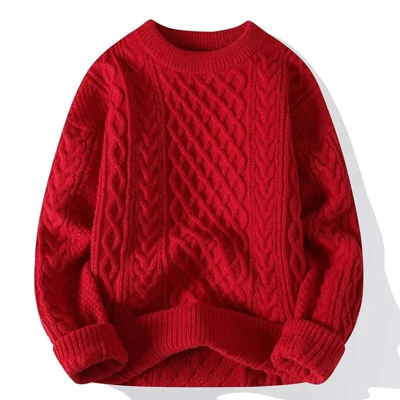 Herr mjuk bomullströja vintage casual