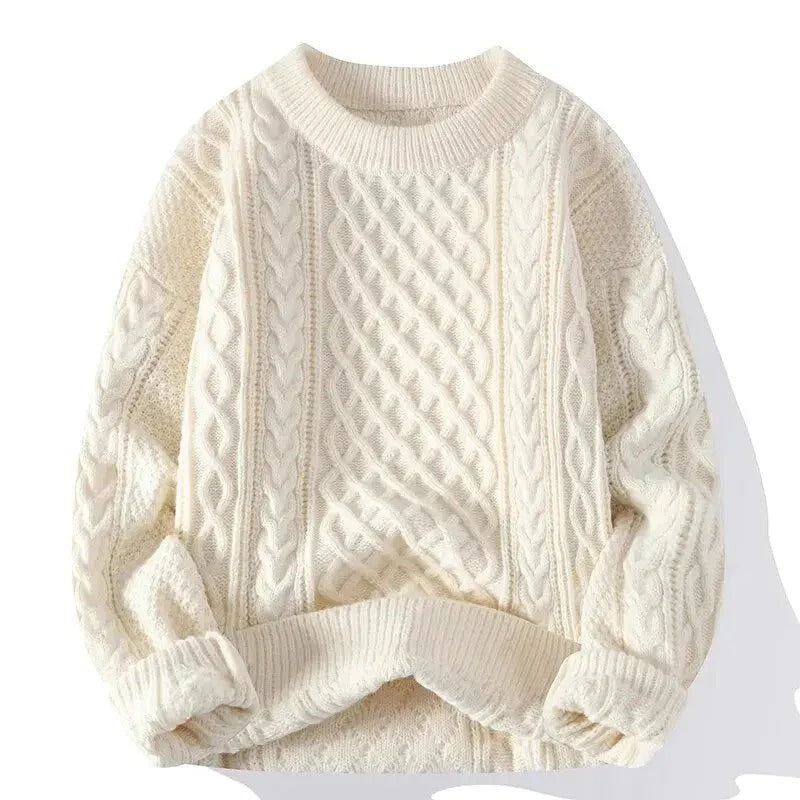 Herr mjuk bomullströja vintage casual