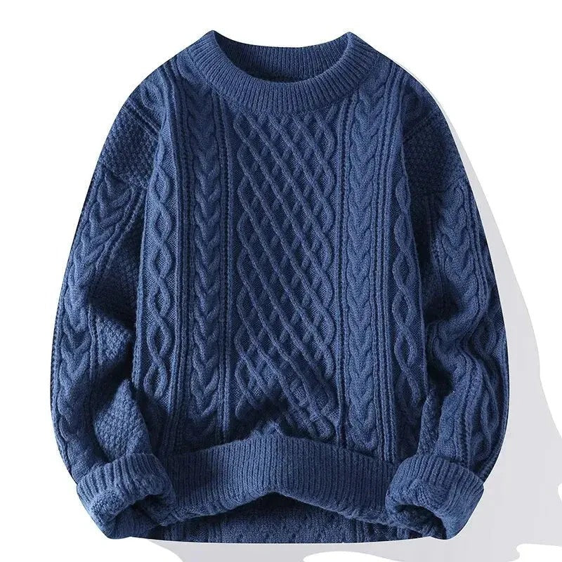 Herr mjuk bomullströja vintage casual