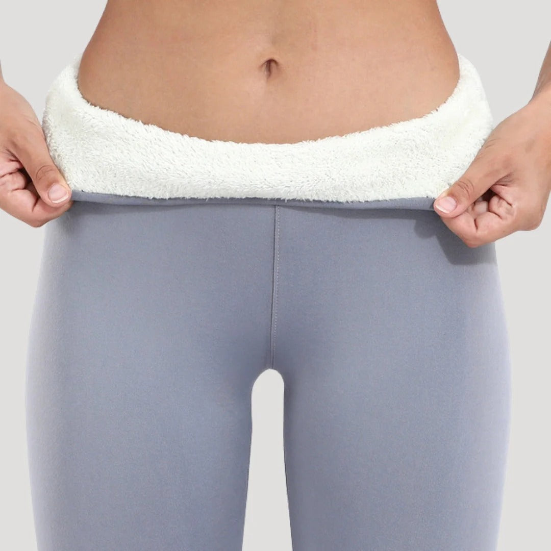 Dam fleecefodrade leggings för vinter